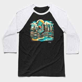 Jersey Rhythm: Shorelines & Skylines - American Vintage Retro style USA State Baseball T-Shirt